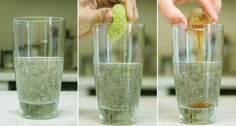 Agua de Chía con limón para acabar con la grasa acumulada y limpiar el organismo en solo tres días