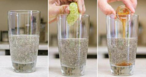 Agua de Chía con limón para acabar con la grasa acumulada y limpiar el organismo en solo tres días. De esta manera debes prepararla para que tengas mejores resultados!
